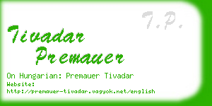 tivadar premauer business card